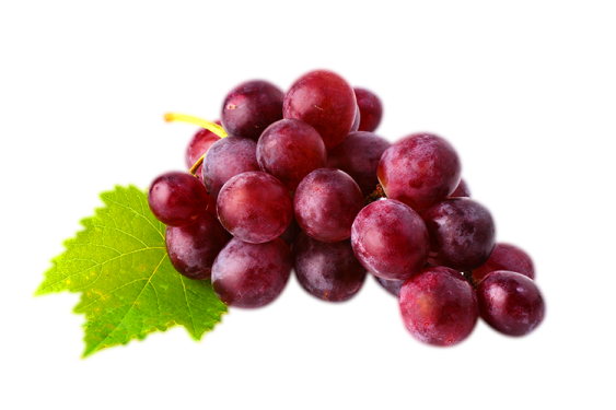 a bunch of grapes on a white background