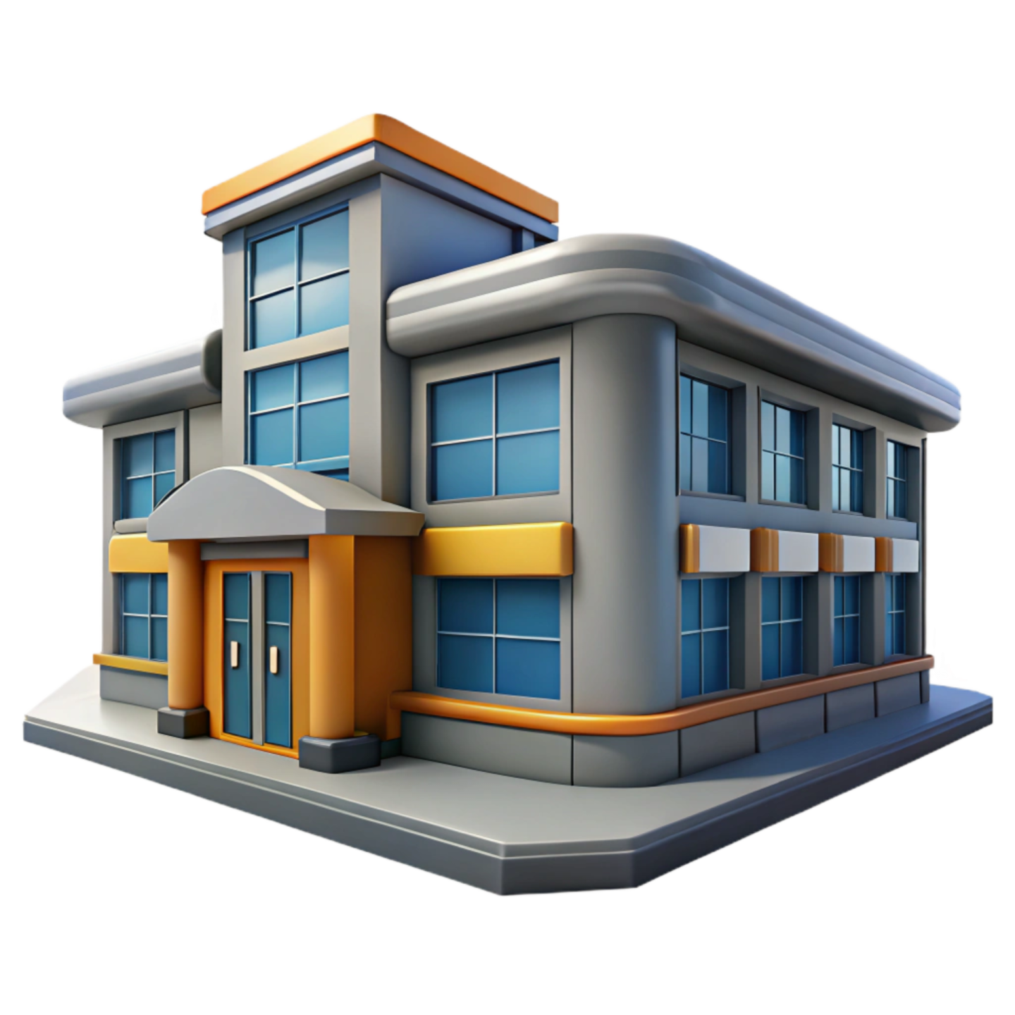 a modern house on a white background