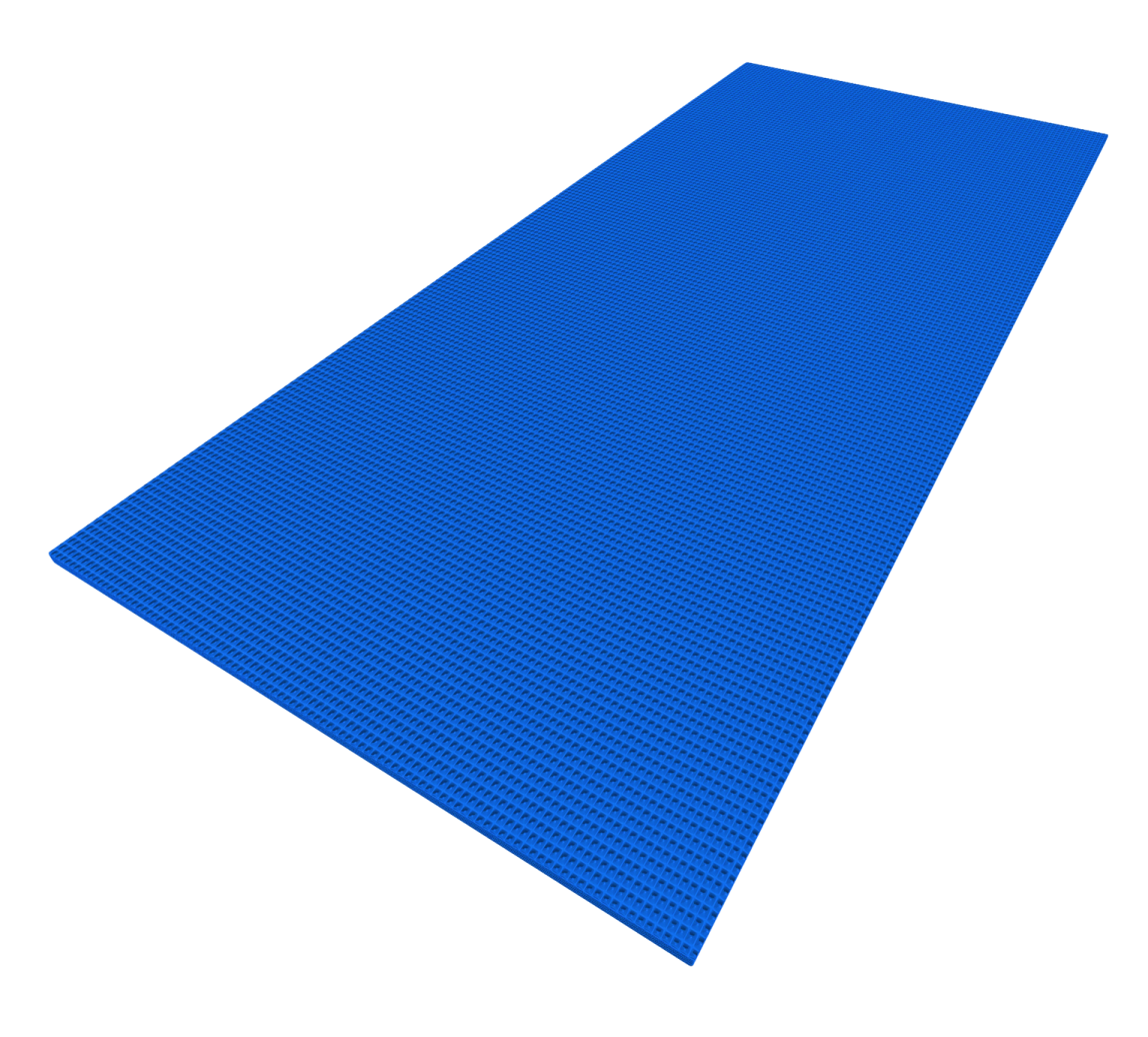 a blue mat mat with a white background