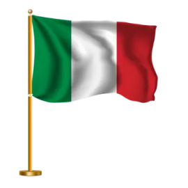 a flag with the italian flag on it