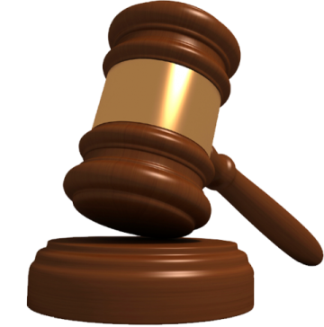 a wooden judge's gavette
