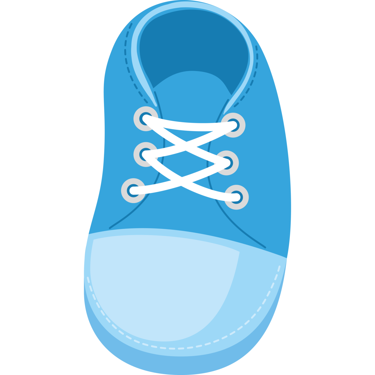 a pair of blue shoes with white laces