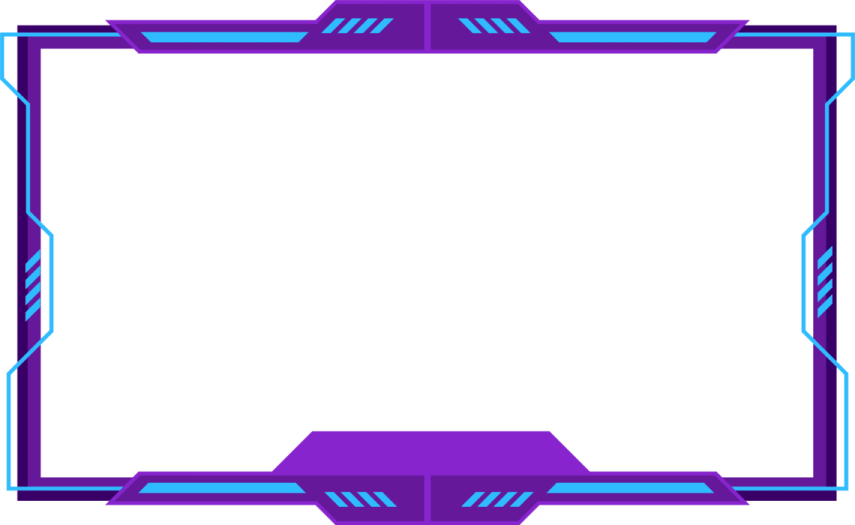 a purple frame with blue lines around it