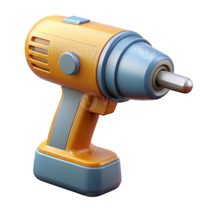 an electric driller on a white background