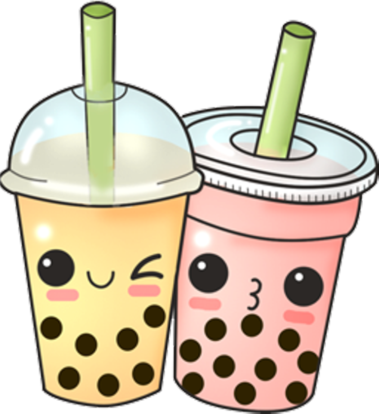 a couple of drinks with faces on them