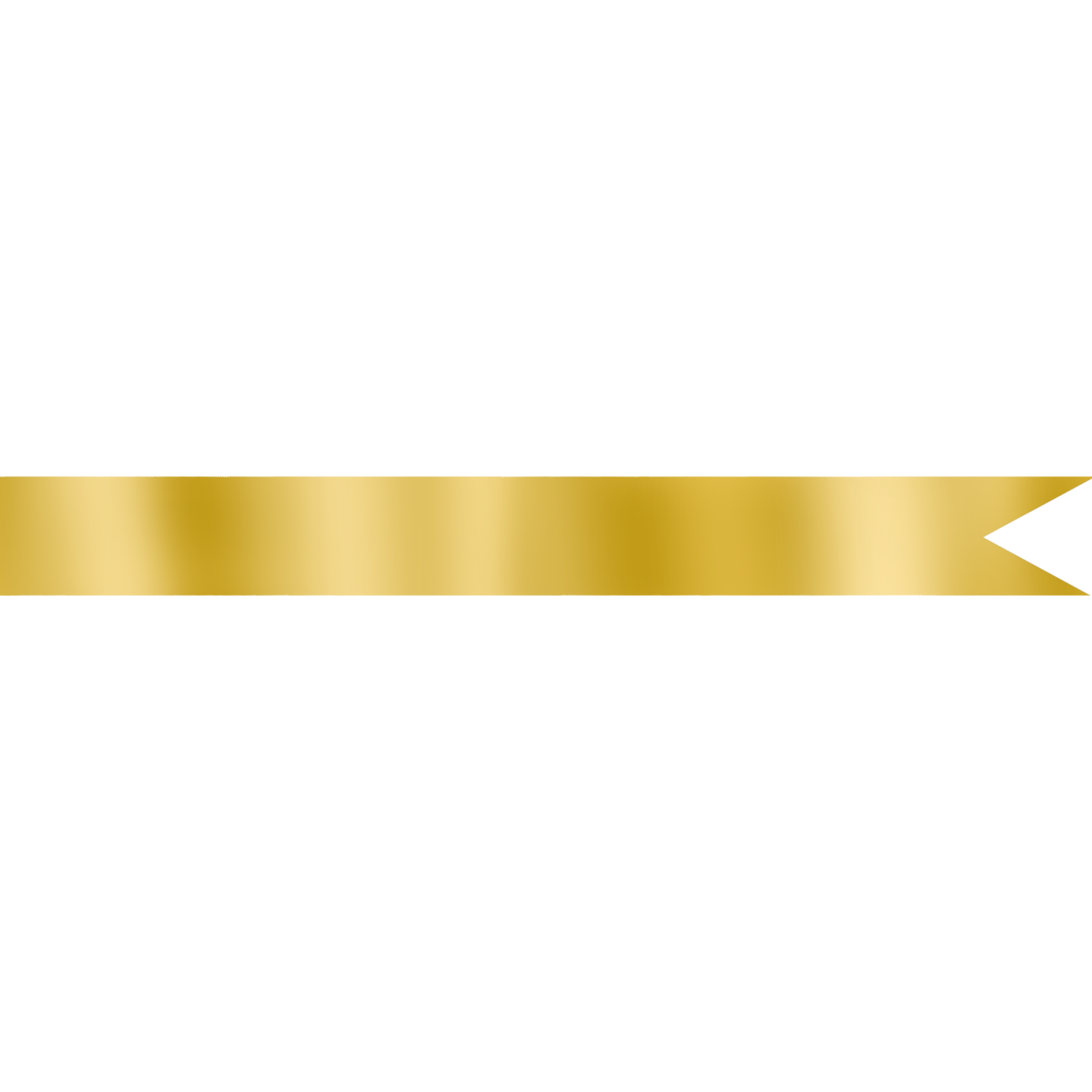 a gold ribbon with a white background