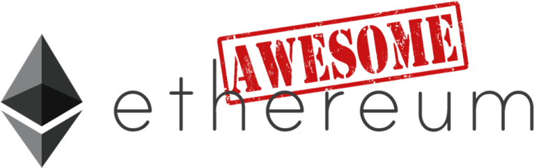 a logo with the words awesome etherum on it