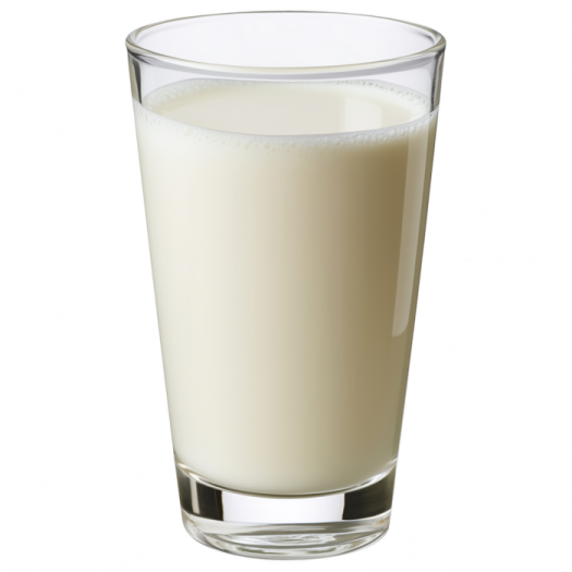 a glass of milk