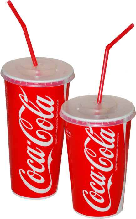 two red plastic cups with straws on them