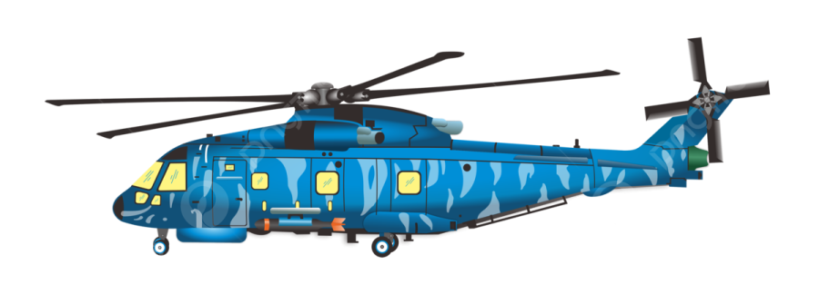 a blue helicopter on a white background