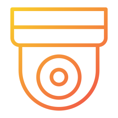a camera icon on a white background