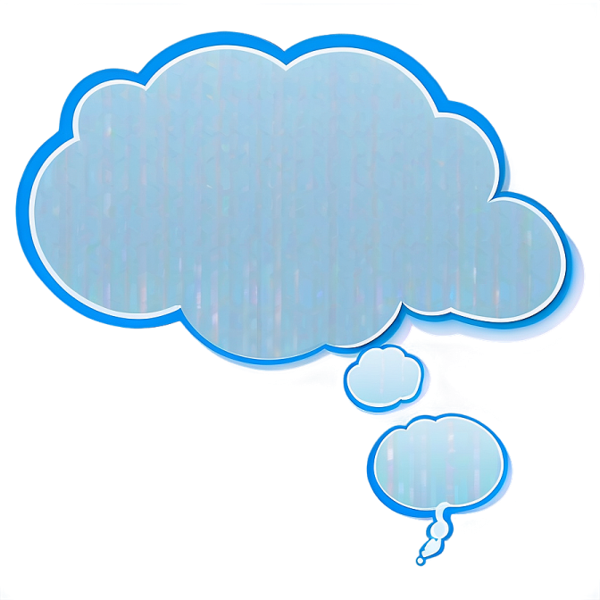 an image of a cloud with two speech bubbles