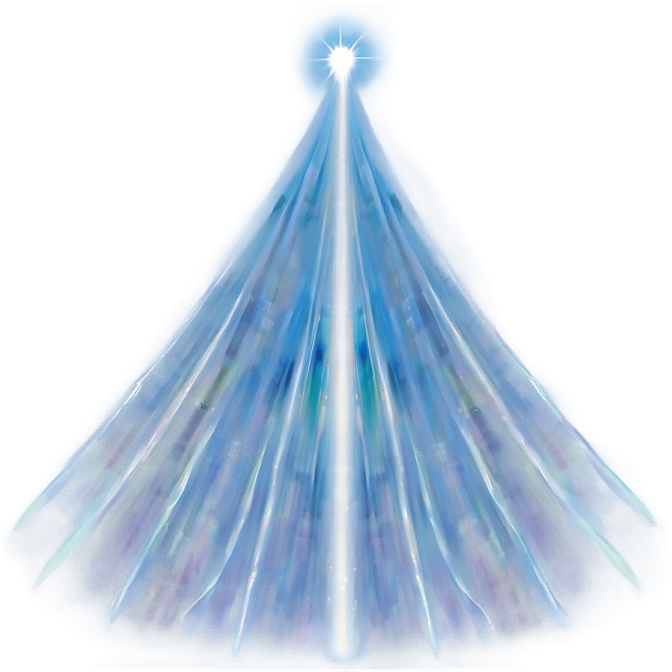a blue christmas tree with a star on top