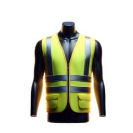 a yellow safety vest on a white background