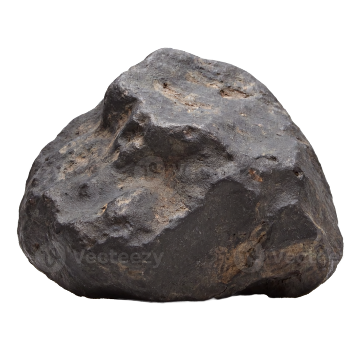 a rock on a white background