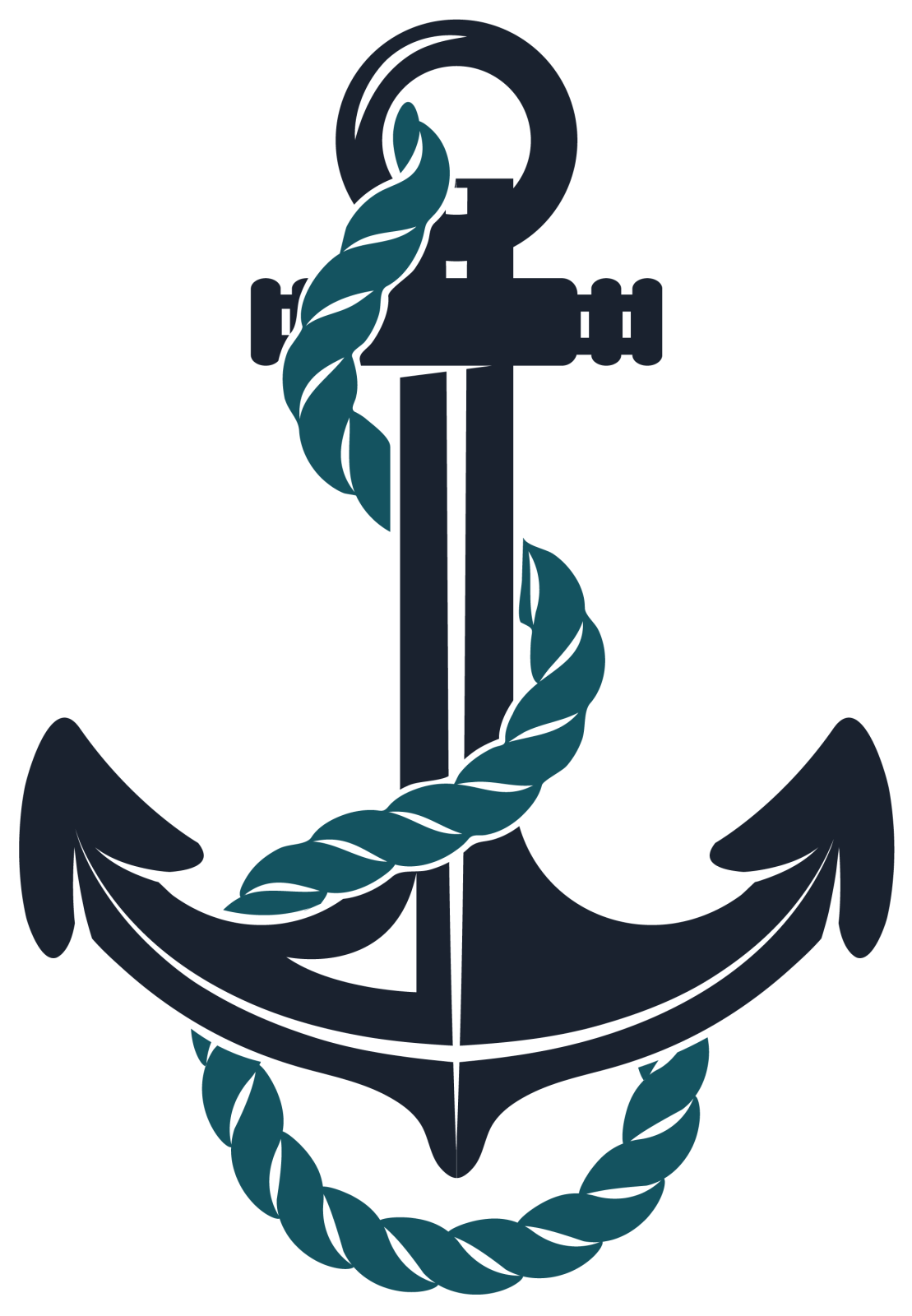 an anchor with a rope around it