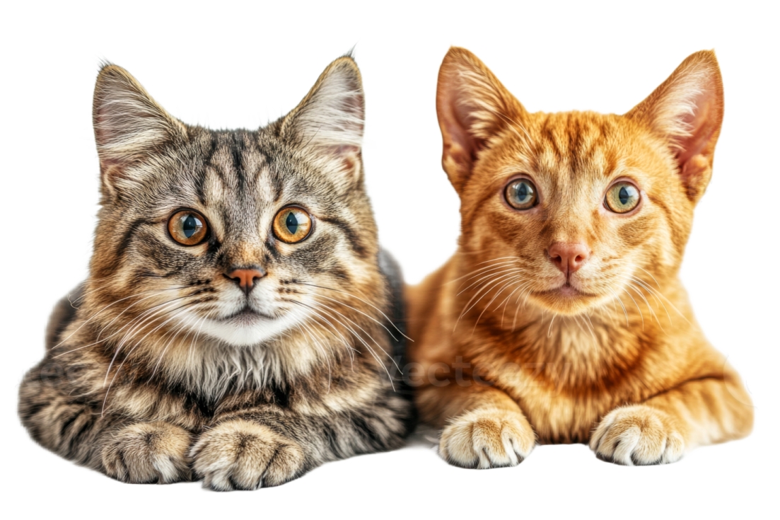 two cats laying next to each other cats