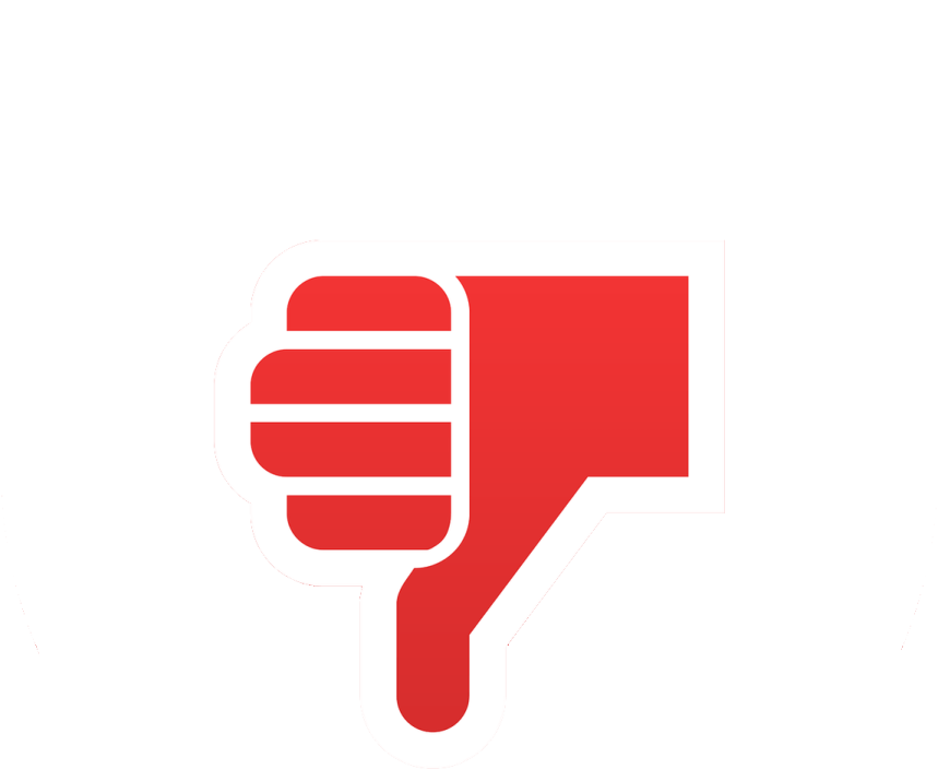 the thumbs icon is shown in red