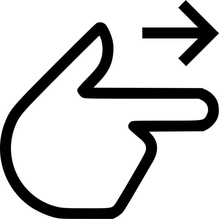 a black and white arrow icon