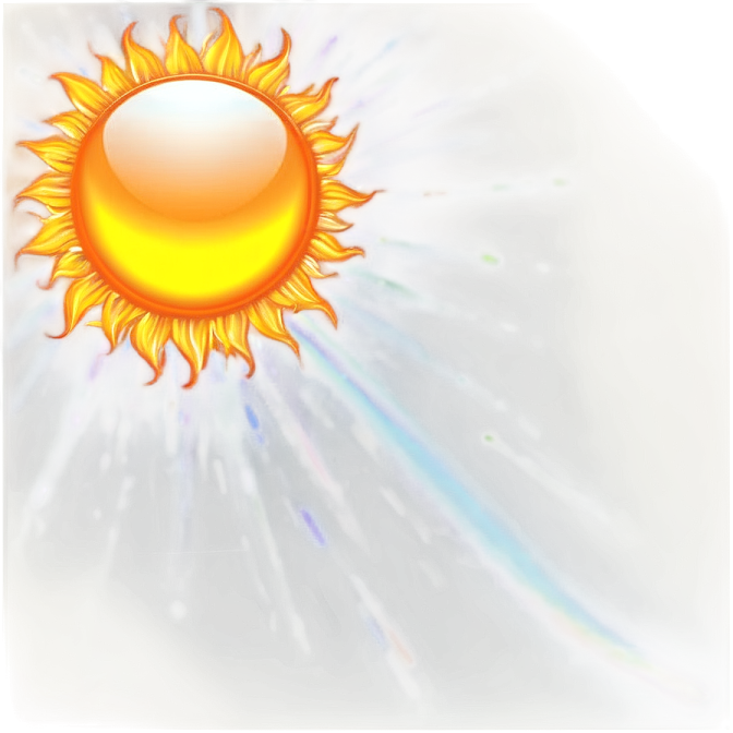 the sun is shining in the sky