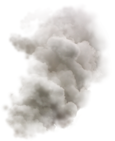 the smoke is black and white