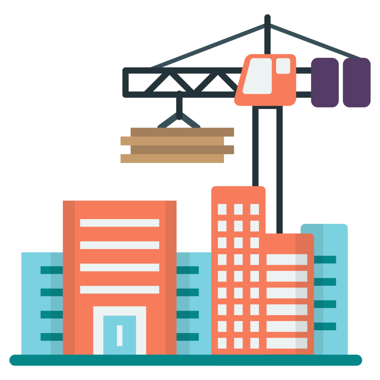 a crane on top of a building