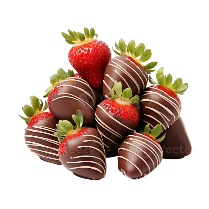 a pile of chocolate covered strawberries