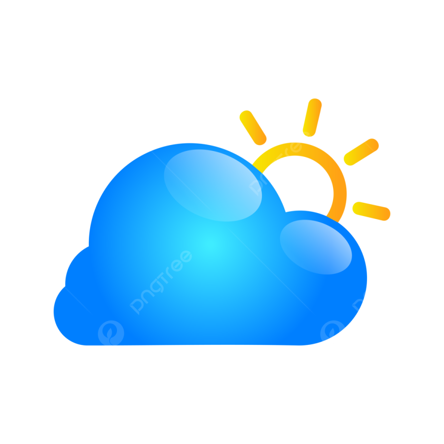 a blue cloud with the sun behind it