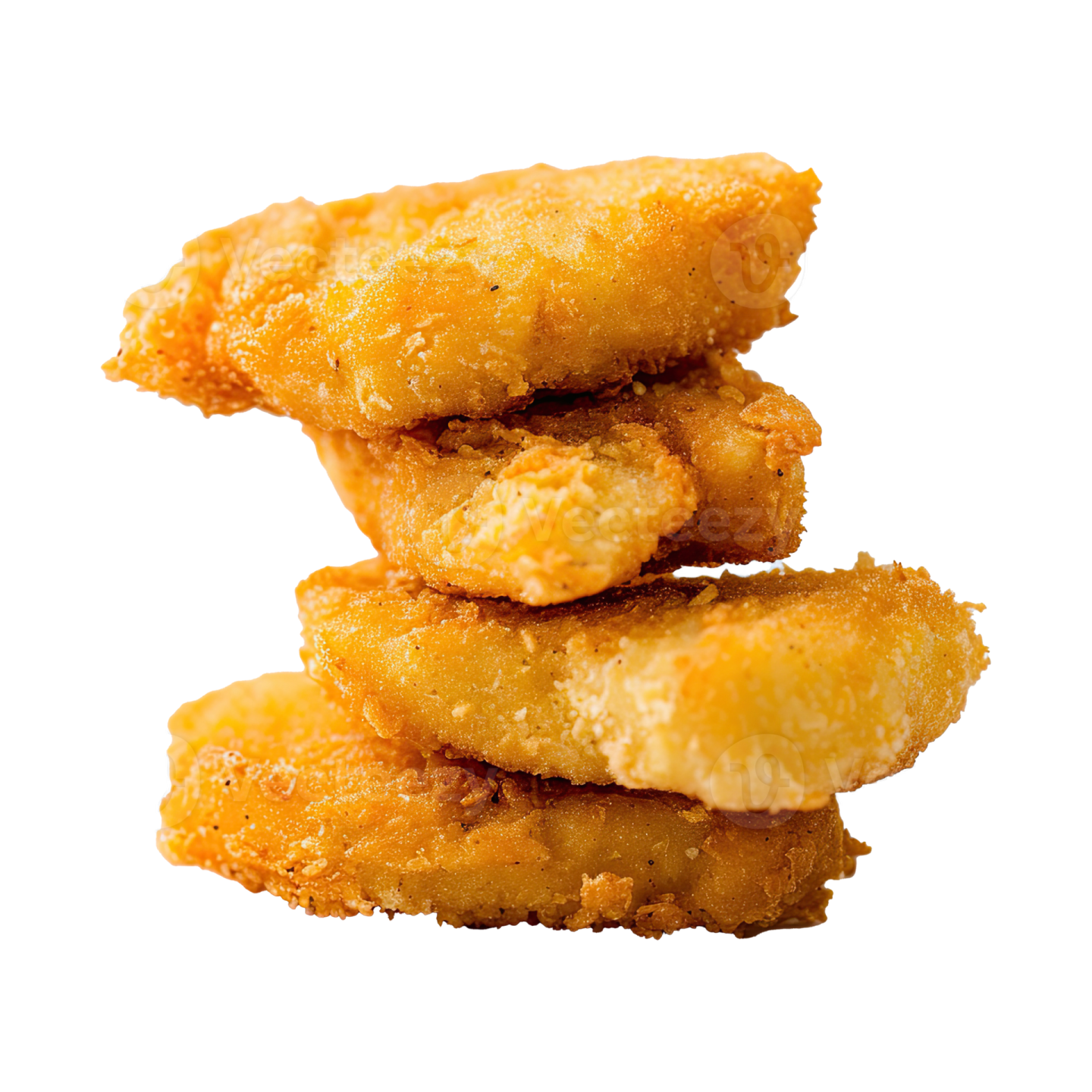 fried chicken nus on a white background