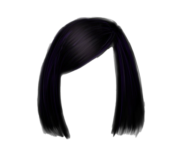 a drawing of a woman with long black hair