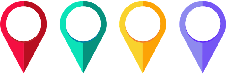a set of four markers with different colors