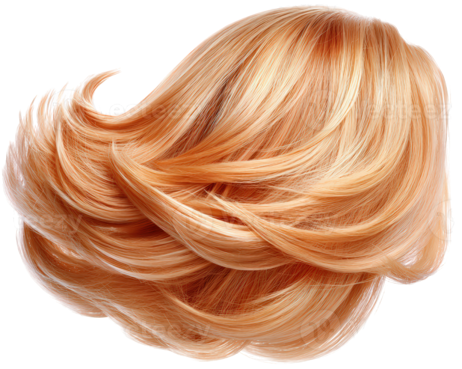 a woman's head with long blonde hair
