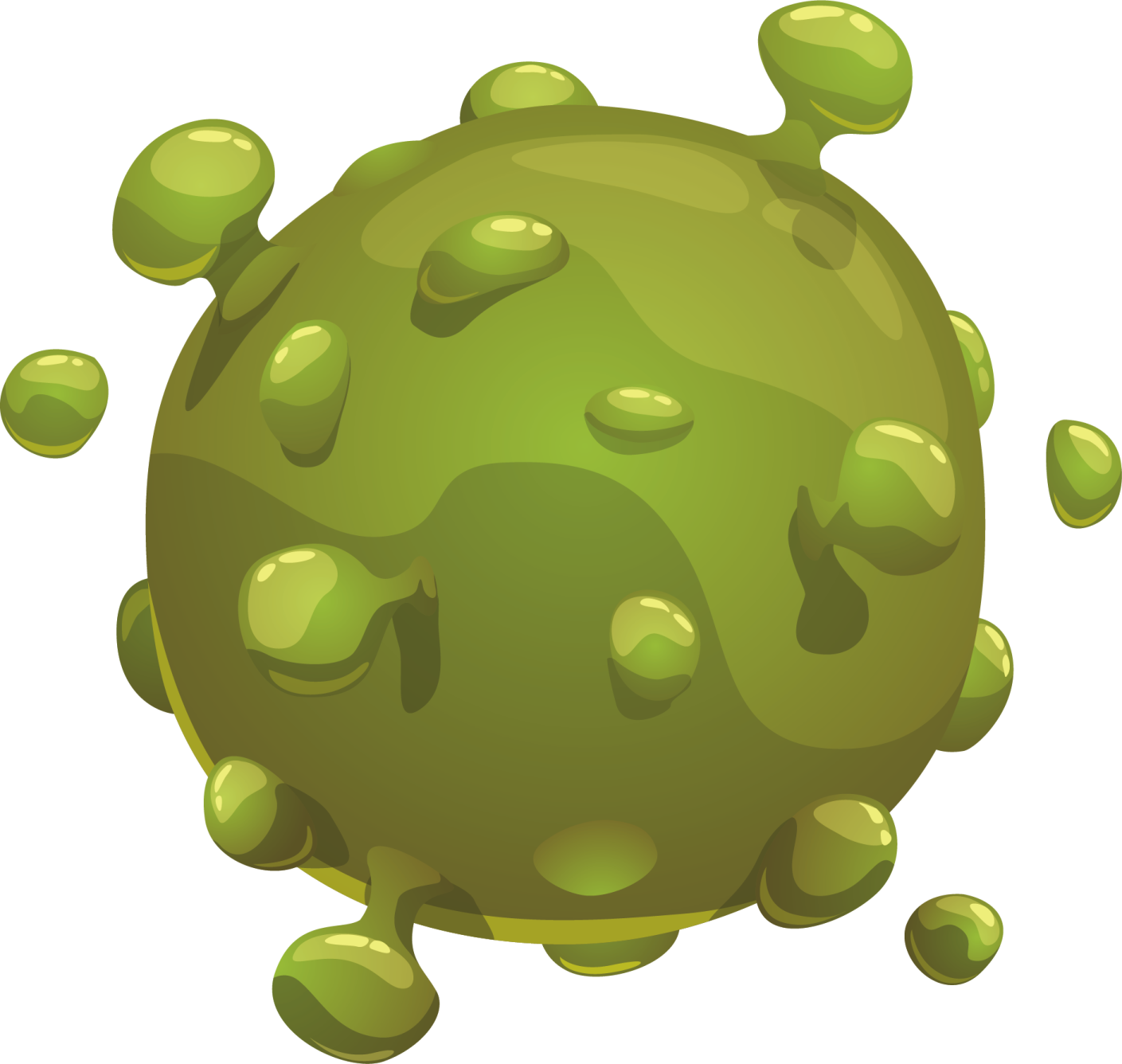 an illustration of a green virus