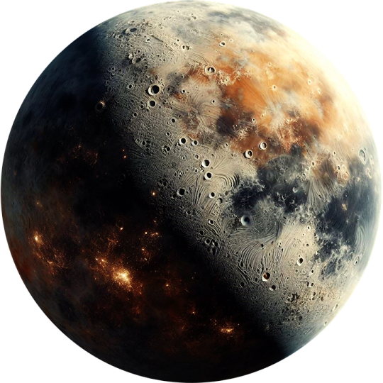 an artist's rendering of the moon