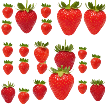 a group of strawberries