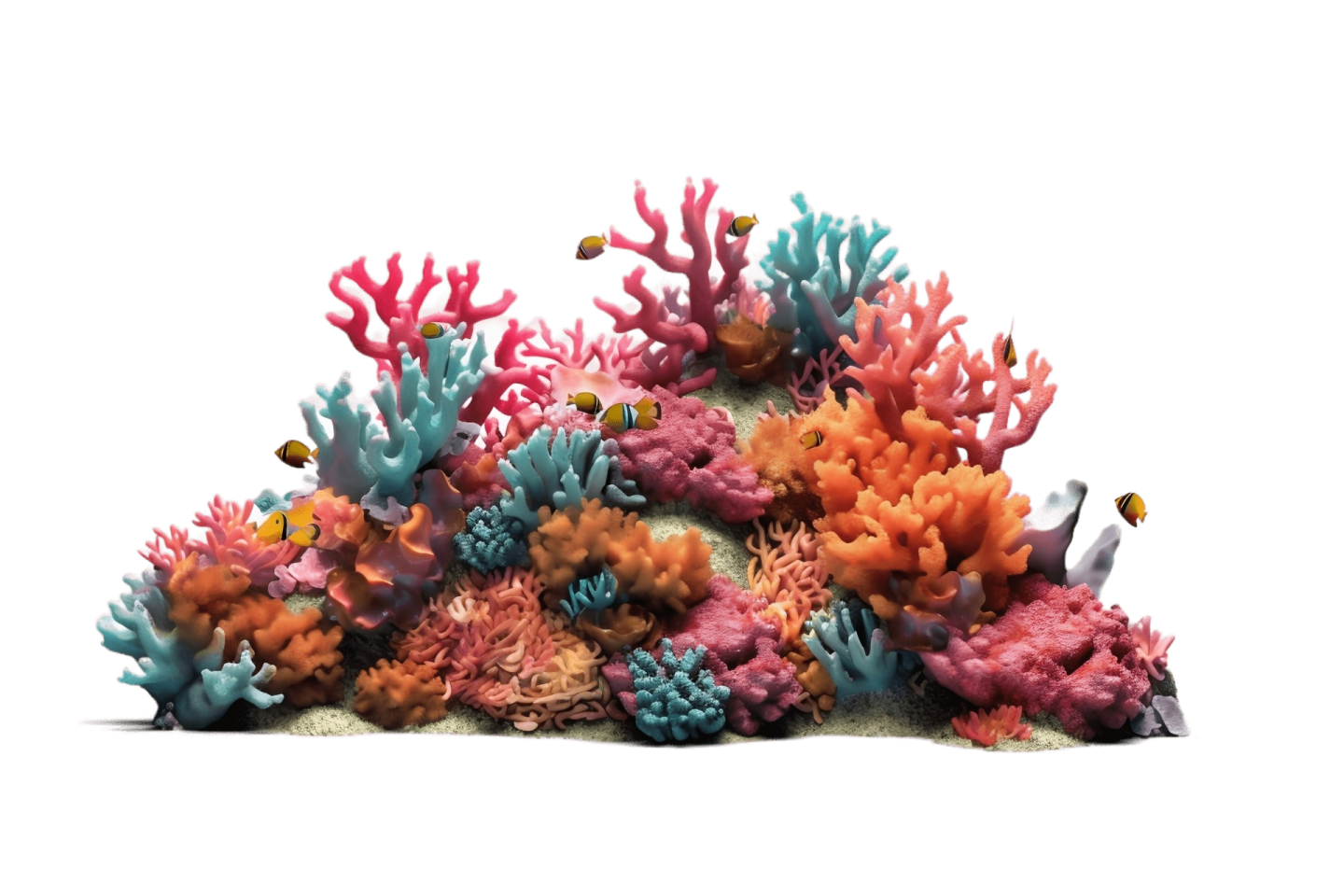 a coral reef with many different colored corals