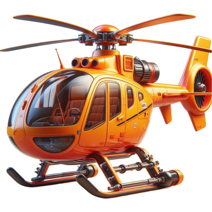 a helicopter is shown on a white background