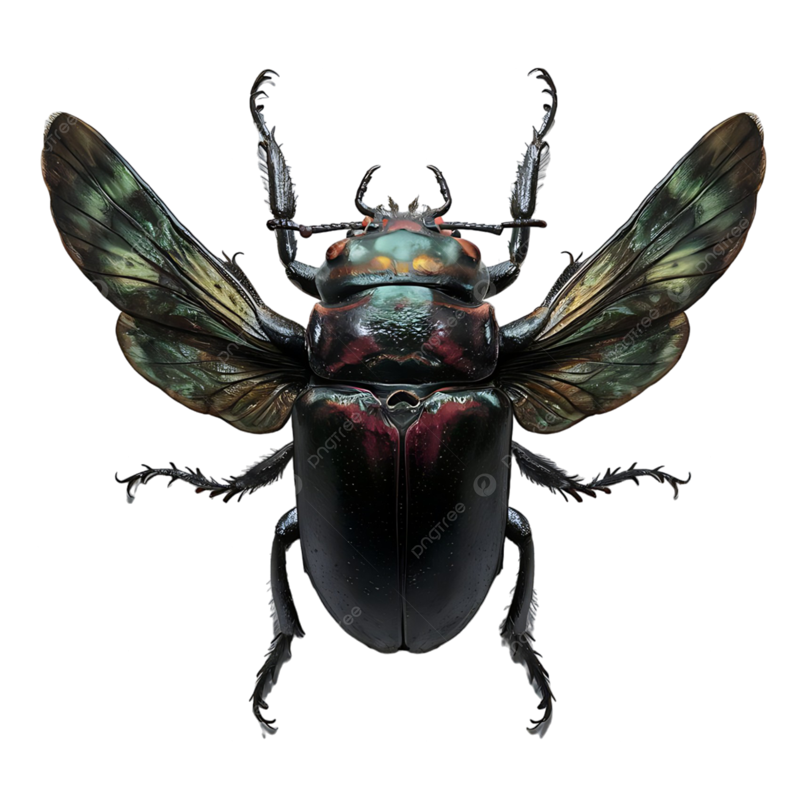 an illustration of a beetle on white background
