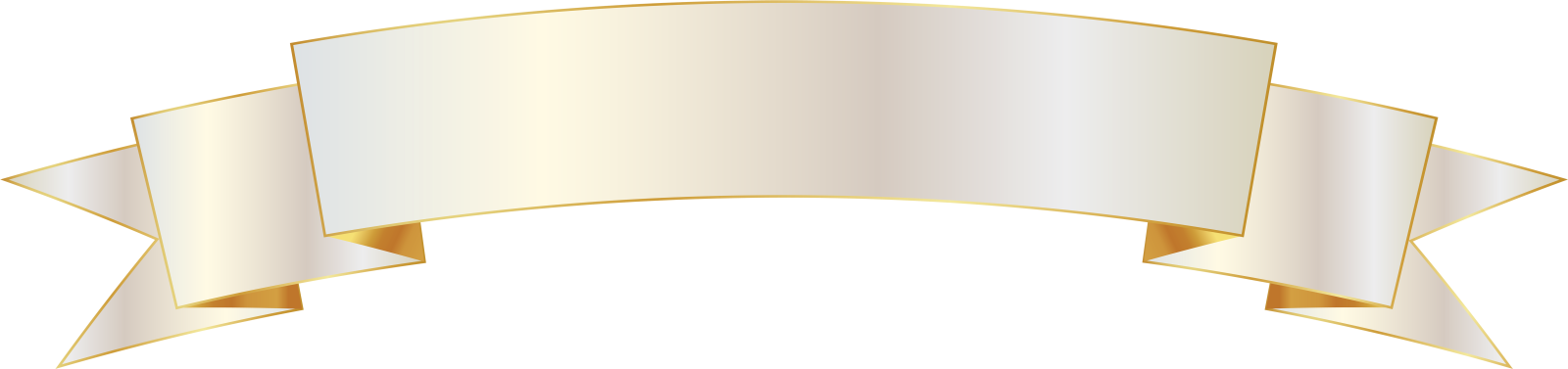a gold ribbon on a white background