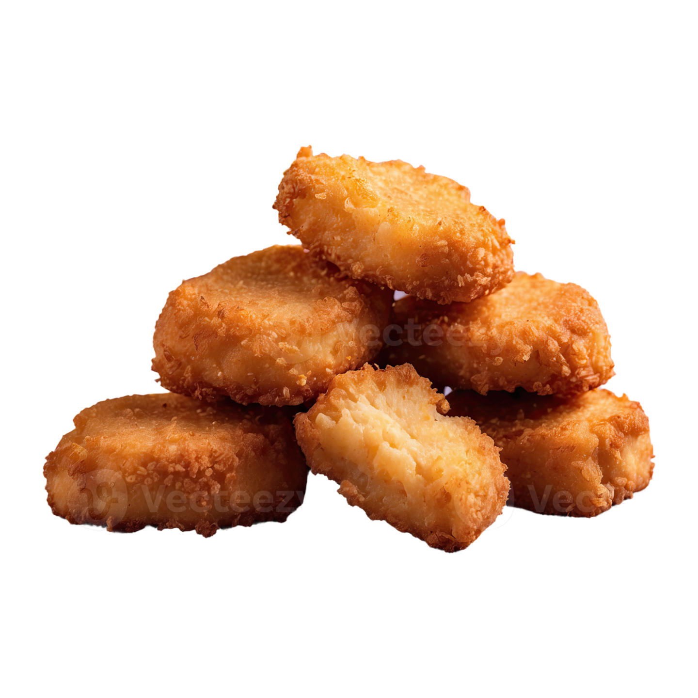 chicken nus on a white background