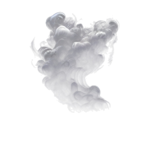 a cloud of smoke on a white background