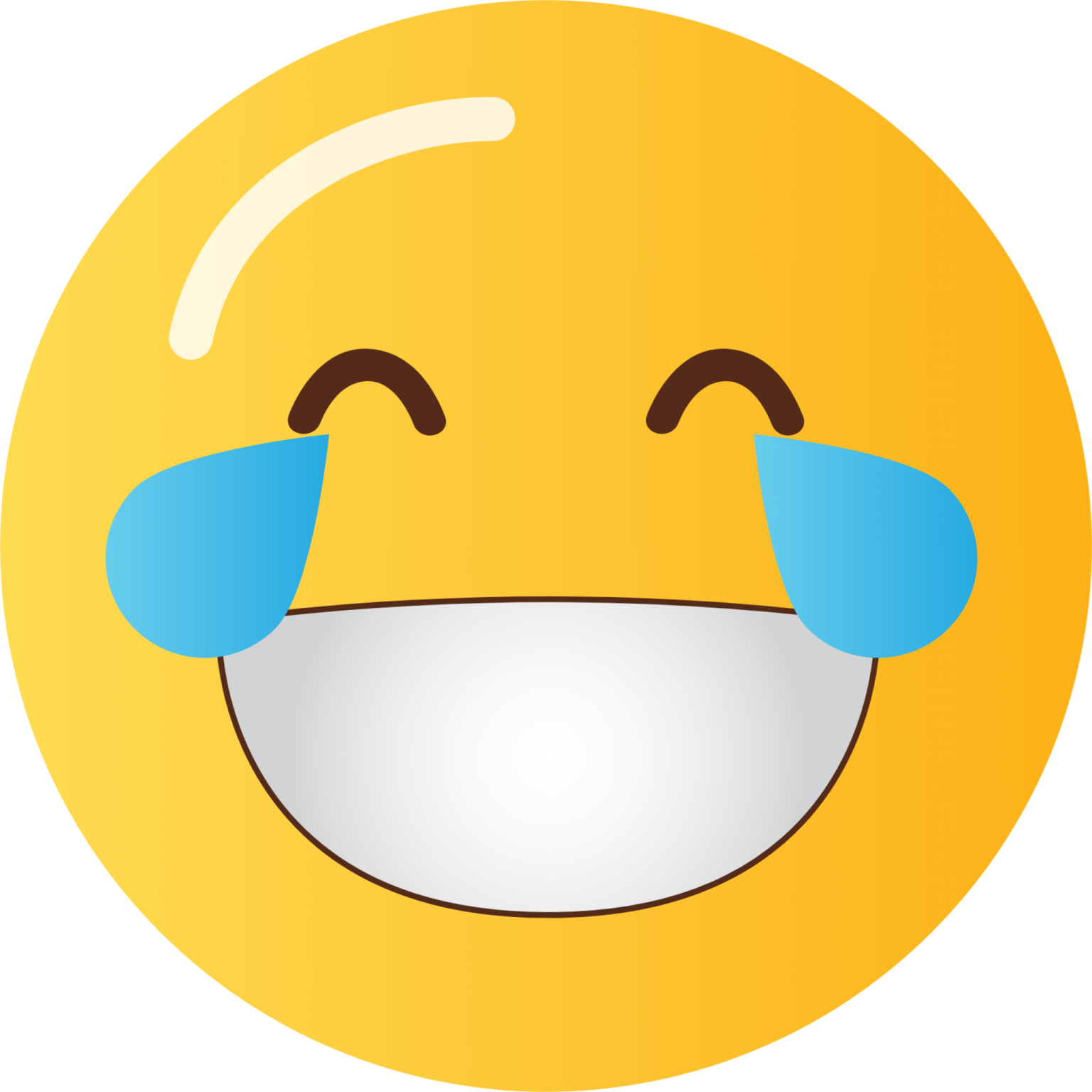 a smiley face with tears on it's eyes