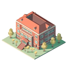 an illustration of a school building