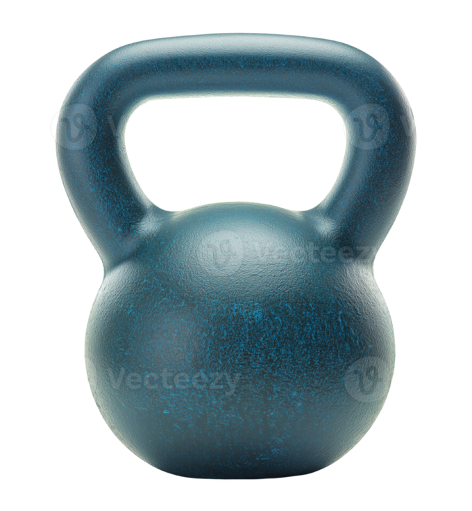 a blue kettle on a white background