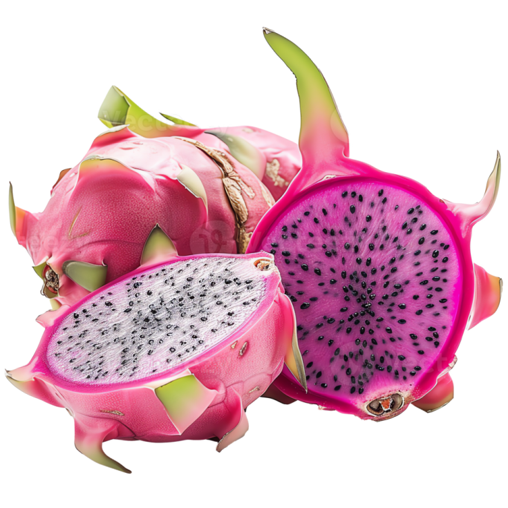 dragon fruit on a white background