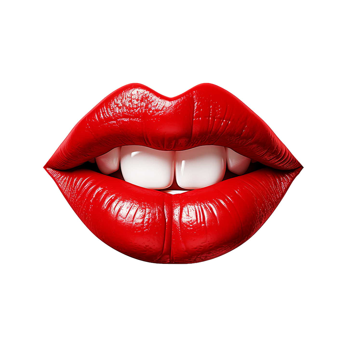a woman's mouth with red lipstick