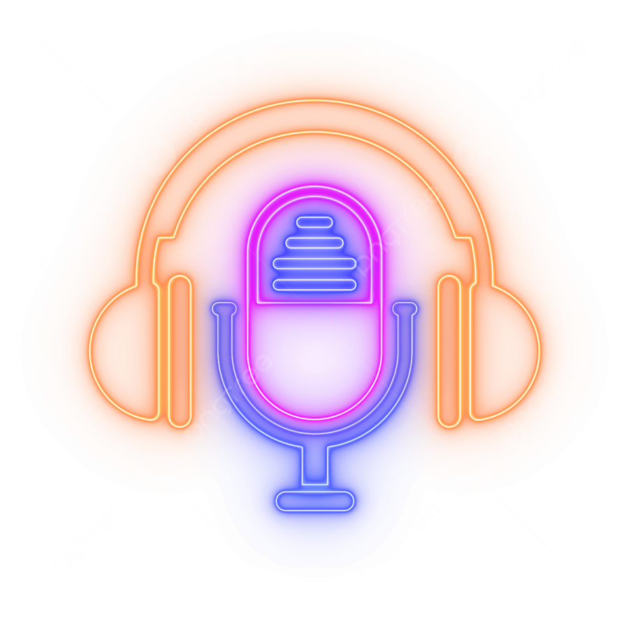 a microphone with headphones on top of it