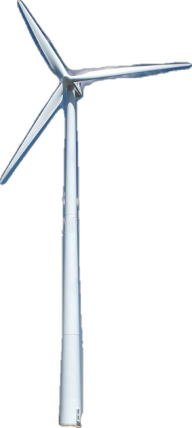 a wind turbine on a white background