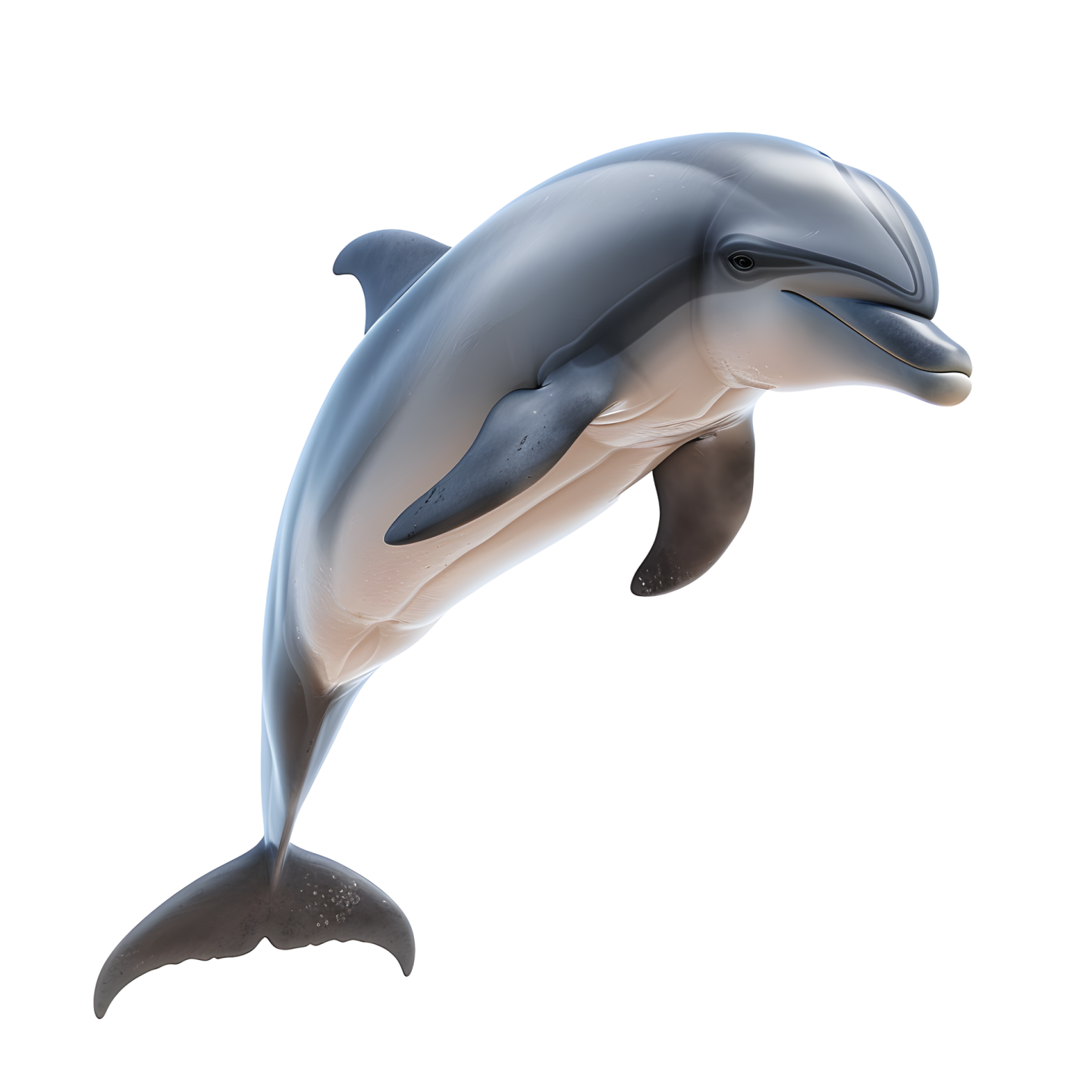 3d digital render of a dolphin isolated on white background