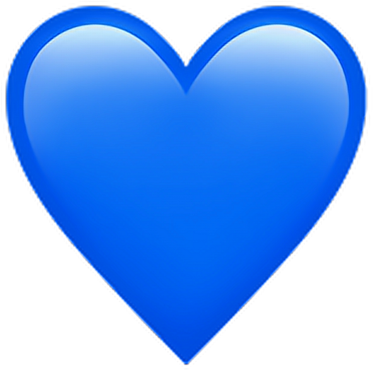 a blue heart on a white background